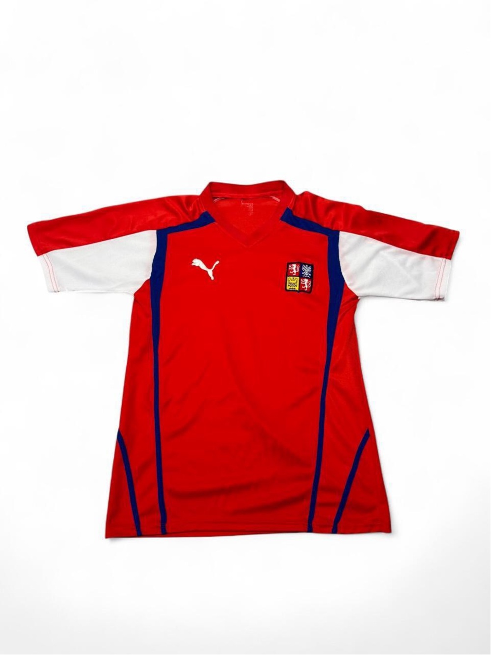 Vintage Puma 2004 2005 Czech Republic home soccer football shirt red XL Read
